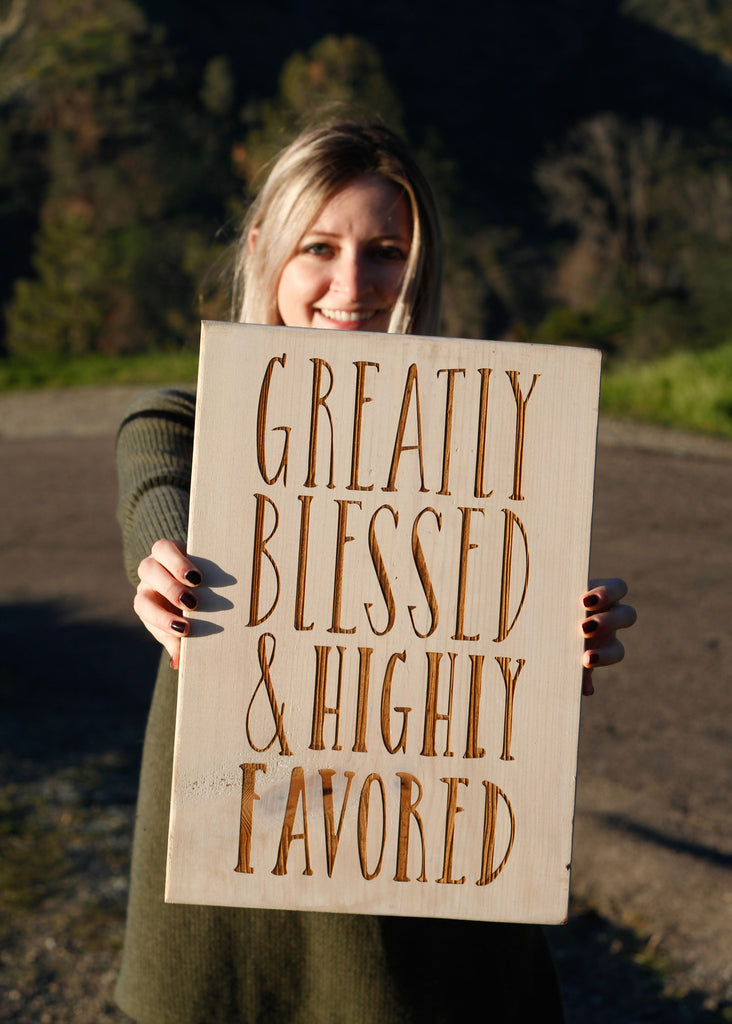 Greatly Blessed Rustic Sign